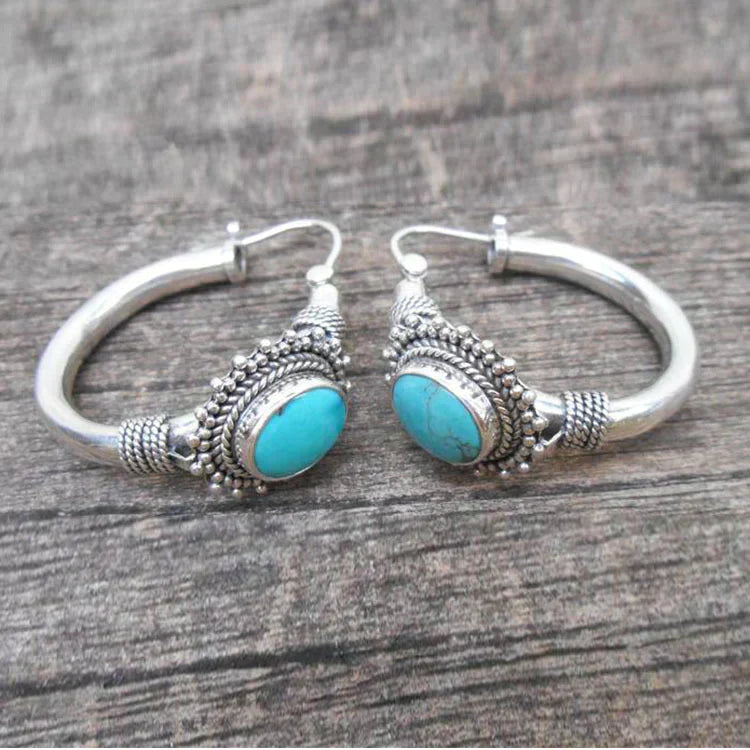 Boucles d'Oreilles Vintage Turquoise