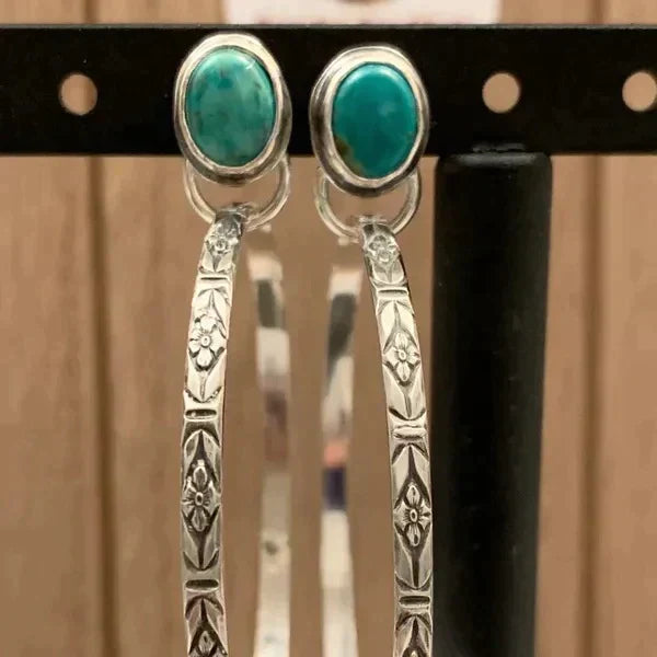 Boucles d'oreilles bohémiennes en onyx vintage