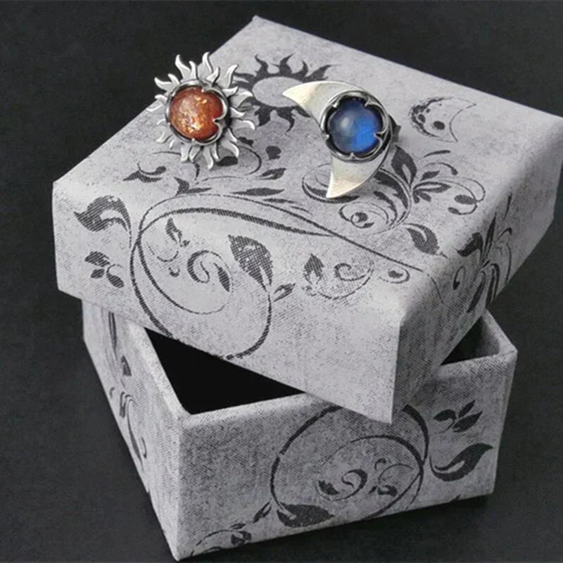 Boucles d'oreilles soleil et lune