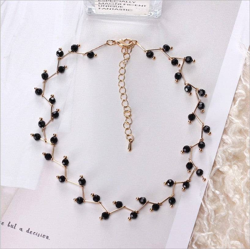 Collier vigne en gemme sombre Talise