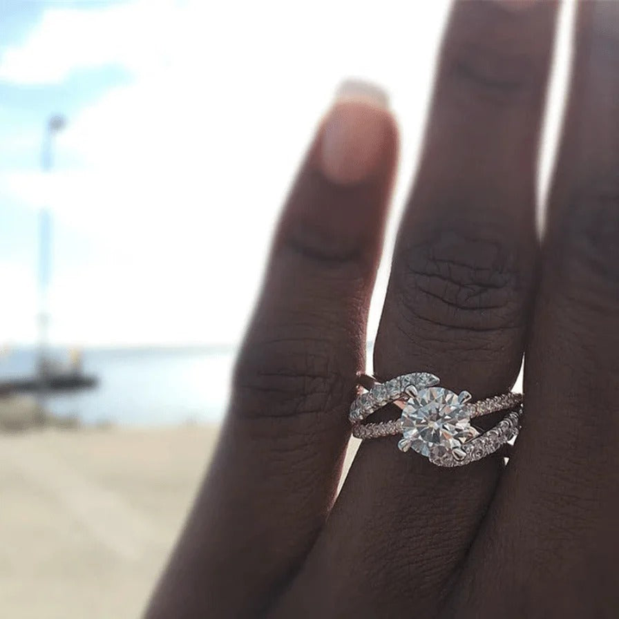 Bague ronde tissée Victorina