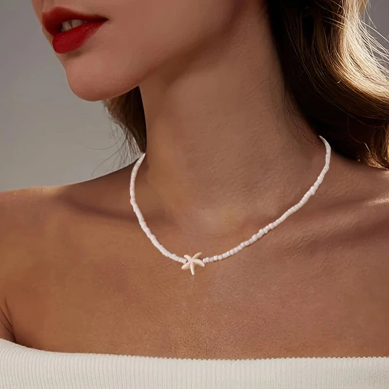 Collier étoile de mer bohémien pour l'été