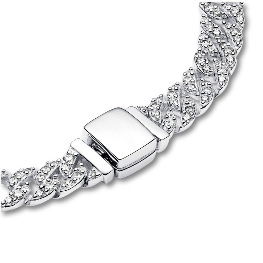 Bracelet cubain Pavé Doré