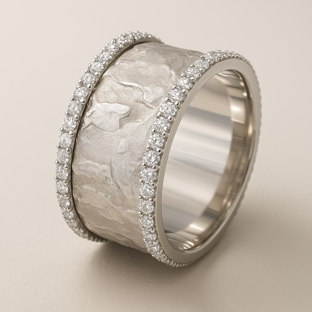 Bague en zircone cubique plaquée argent vintage