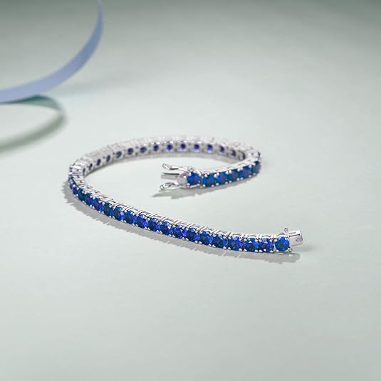 Bracelet tennis saphir