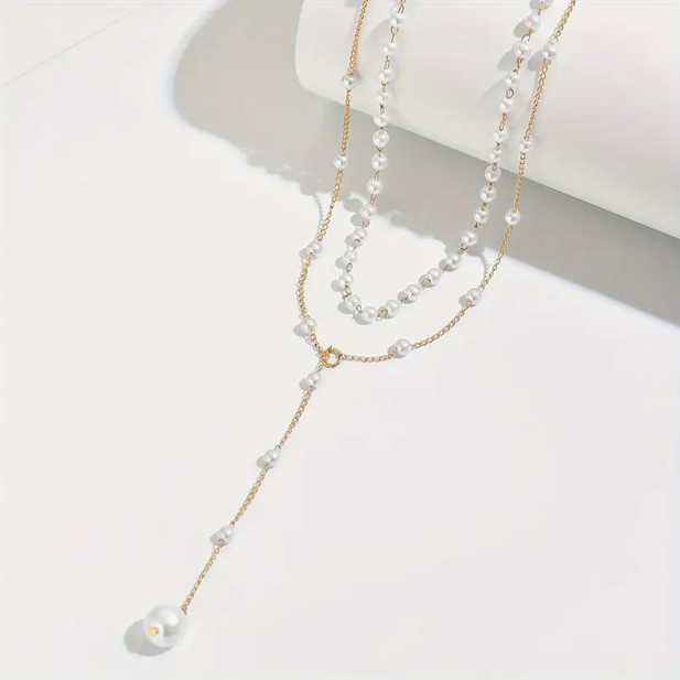 Collier élégant vintage en perles d'eau douce