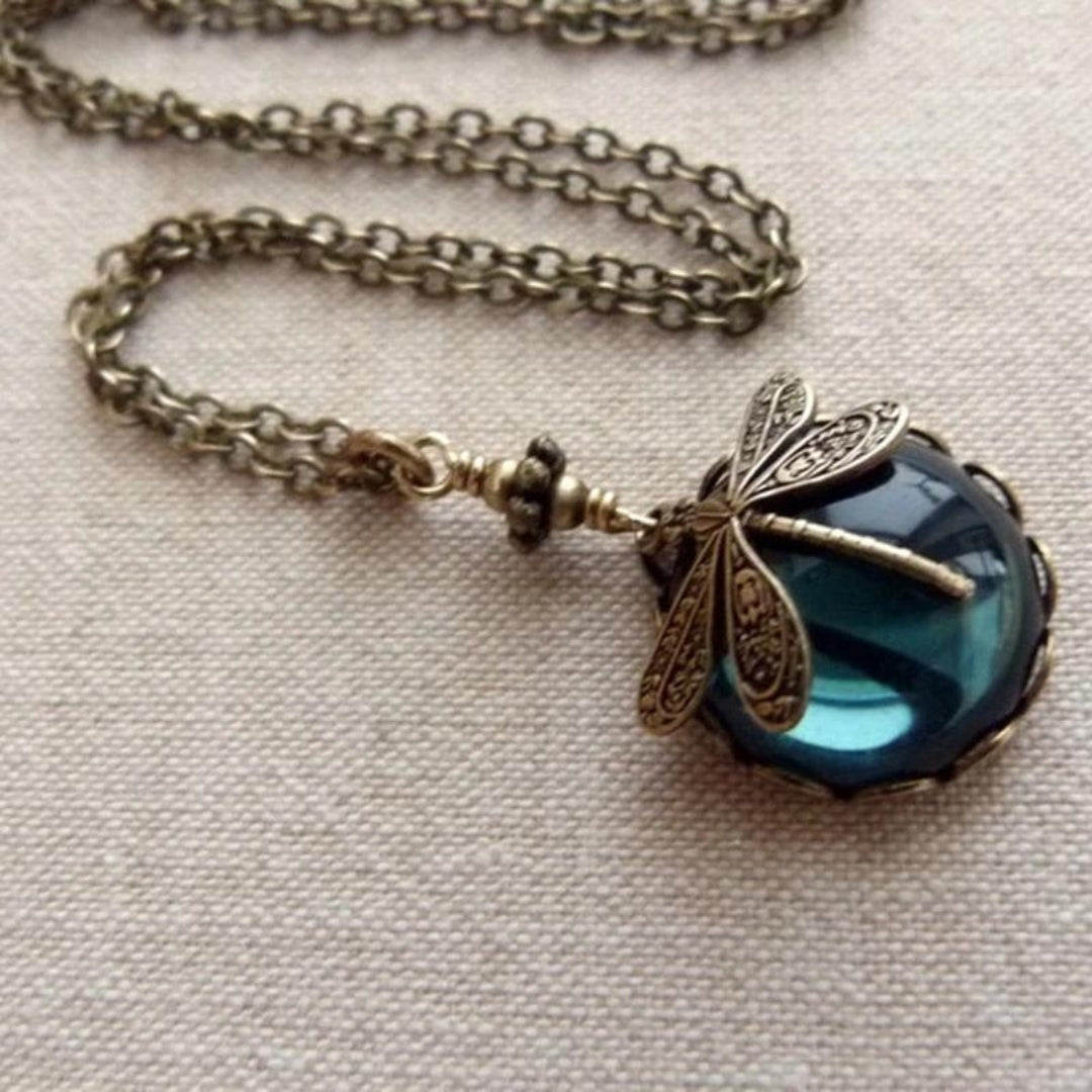 Collier libellule vintage