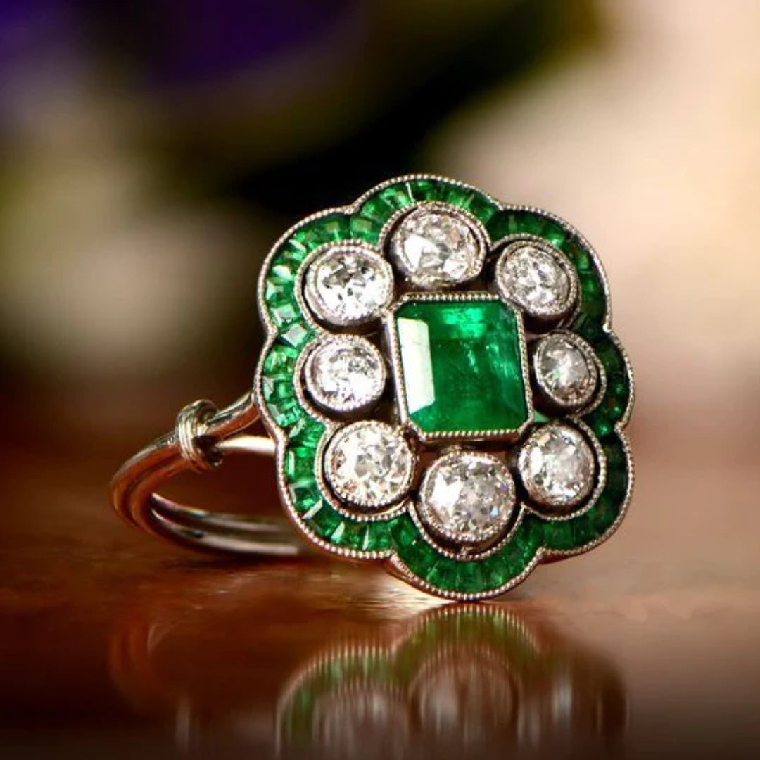 Bague émeraude vintage