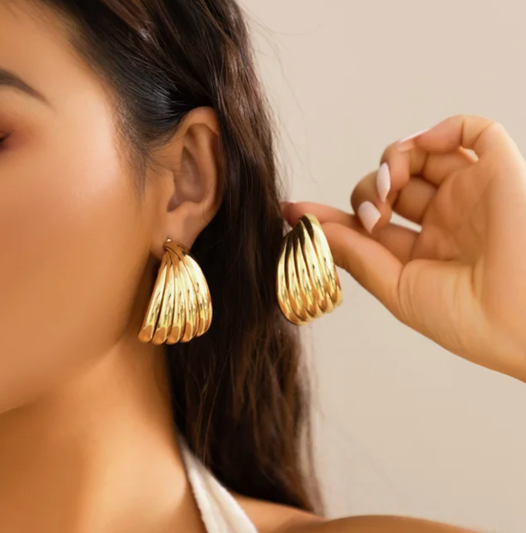 Boucles d'oreilles hamac dorées