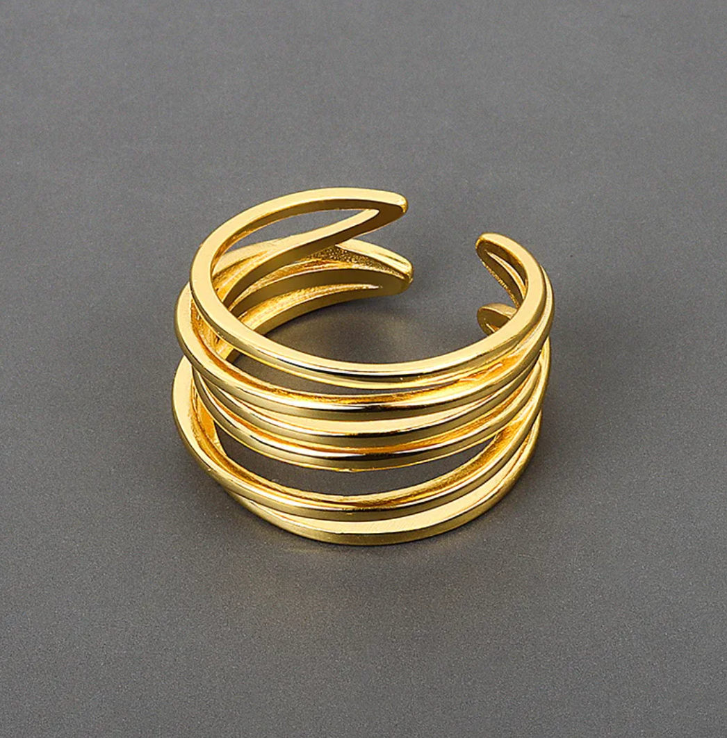 Bague forêt dorée