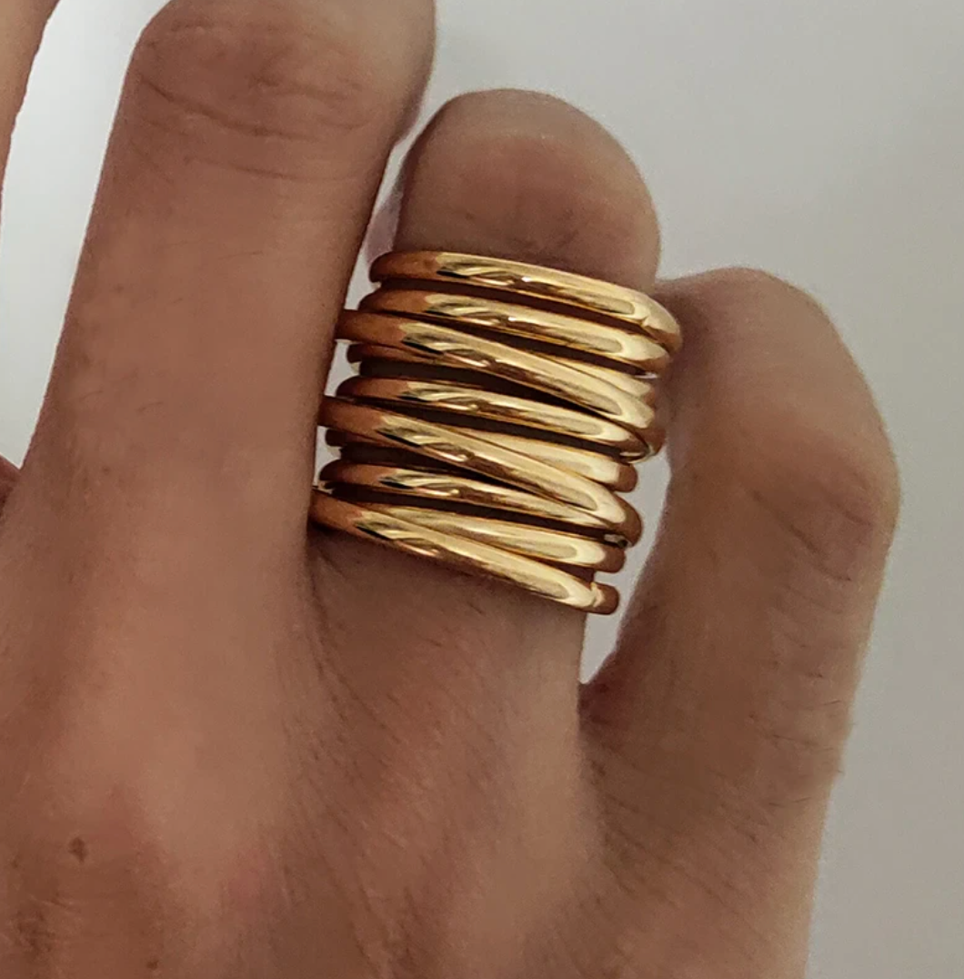 Bague style romain doré