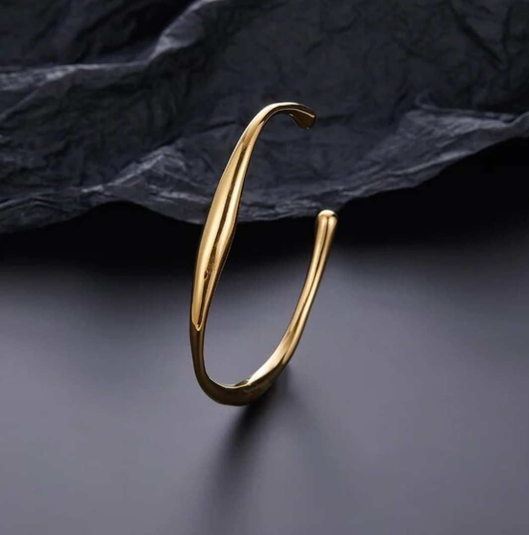 Bracelet fin petite fleur et zircone cubique doré