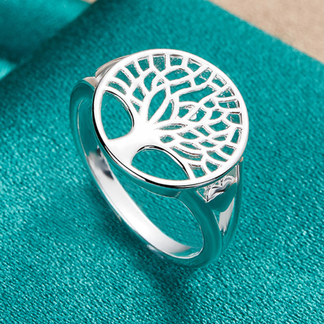 Bague Arbre de Vie en argent sterling plaqué