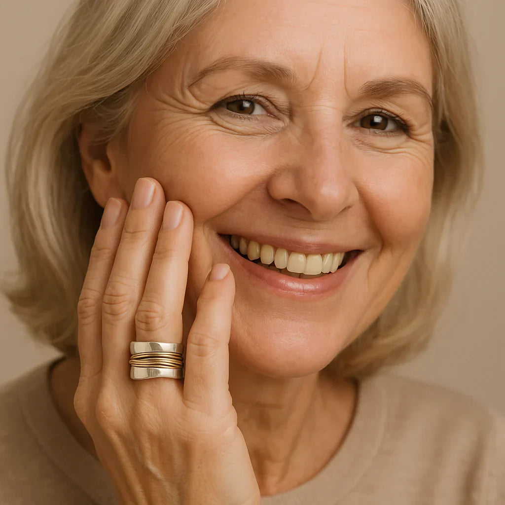 Bague Fil en Or Vintage Argenté