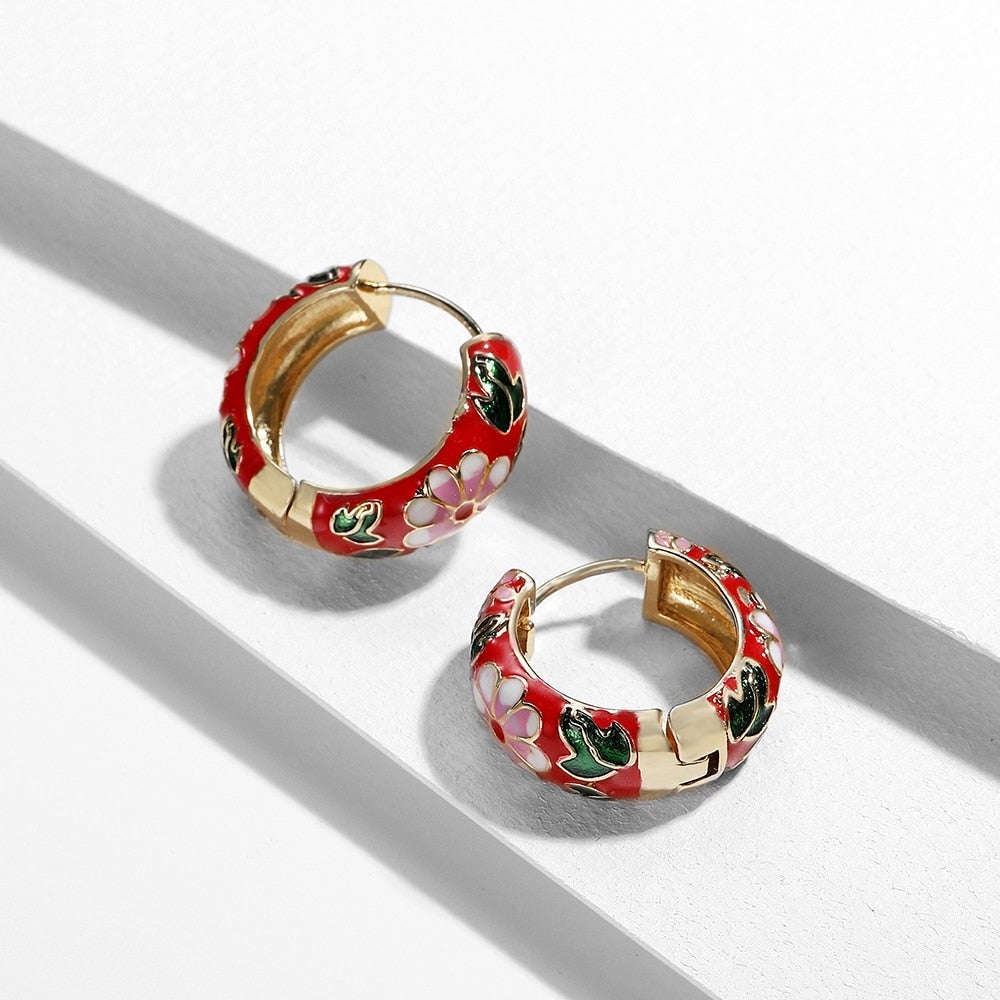 Boucles d'oreilles florales de luxe