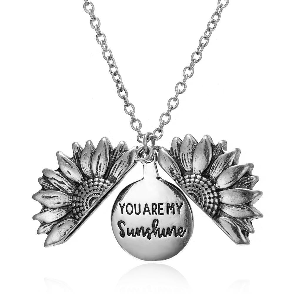Pendentif tournesol plaqué argent
