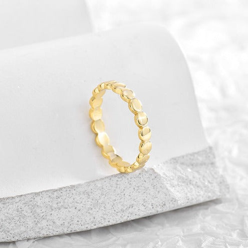 Bague écho orbite dorée