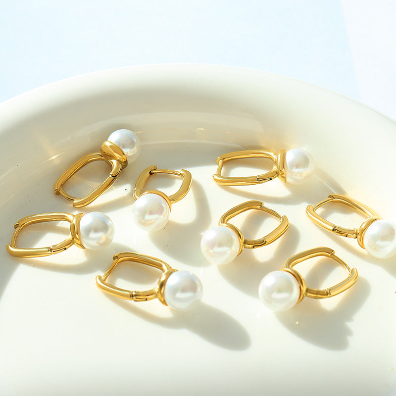 Boucles d'oreilles géométriques en perle Veers