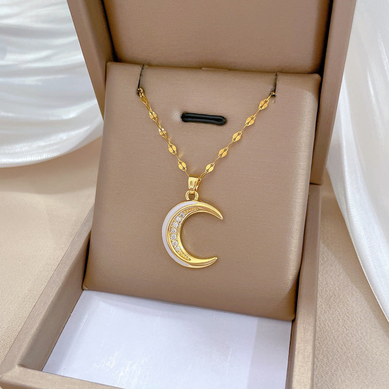 Collier doré lunaire Lunaire