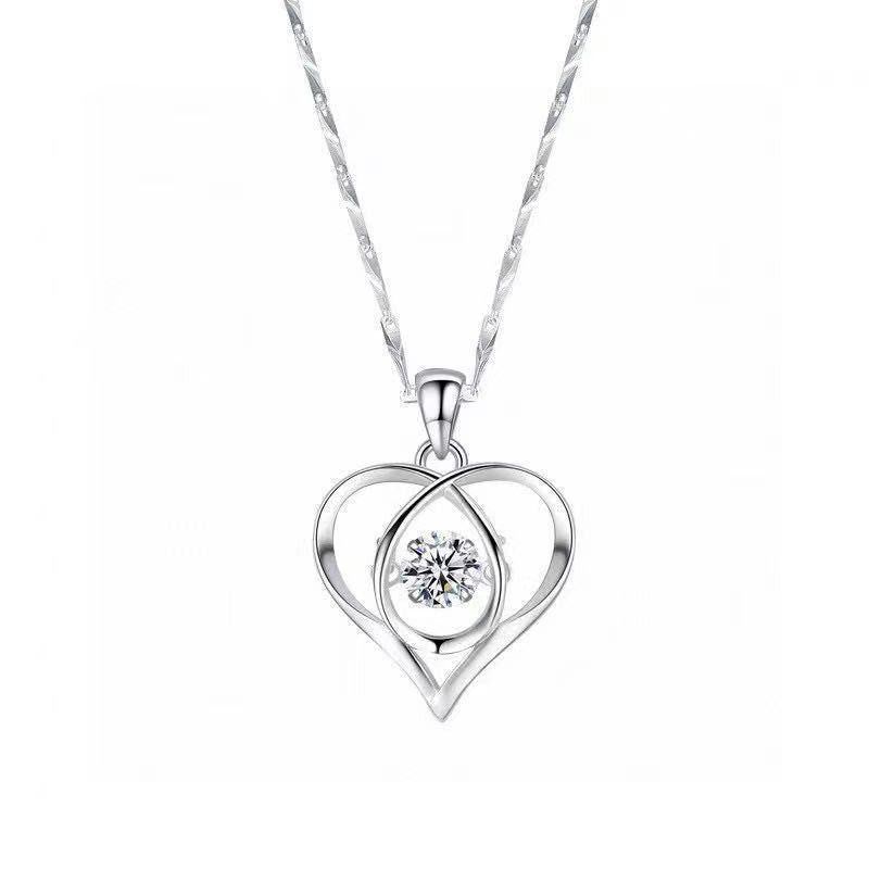 Collier cœur en zircone cubique Enmity