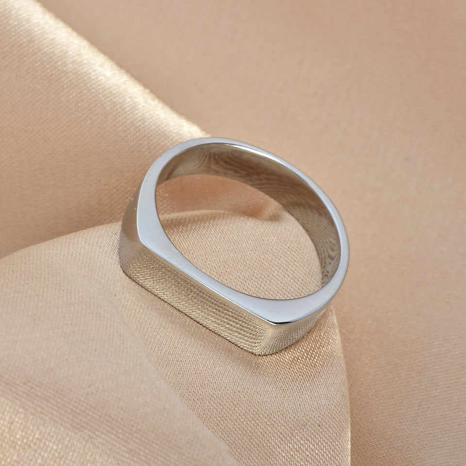 Bague chevalière rectangulaire
