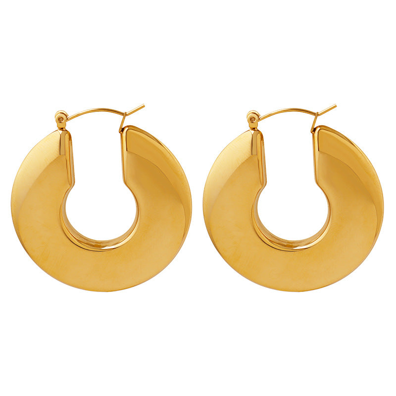 Boucles d'oreilles créoles dorées Sol