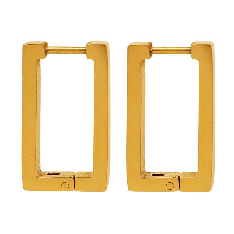 Boucles d'oreilles géométriques dorées Terra