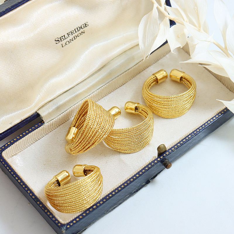 Bague ouverte dorée Vera