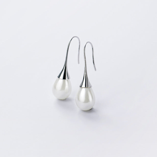 Boucles d'oreilles pendantes en perle