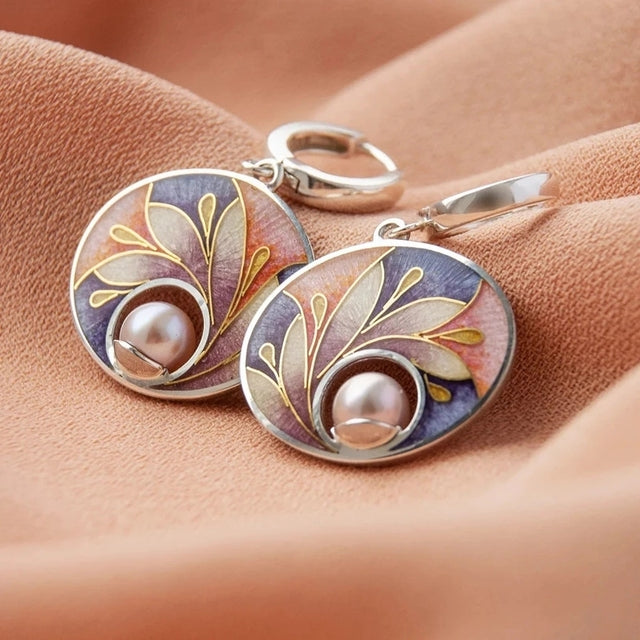 Boucles d'oreilles en perle acrylique vintage