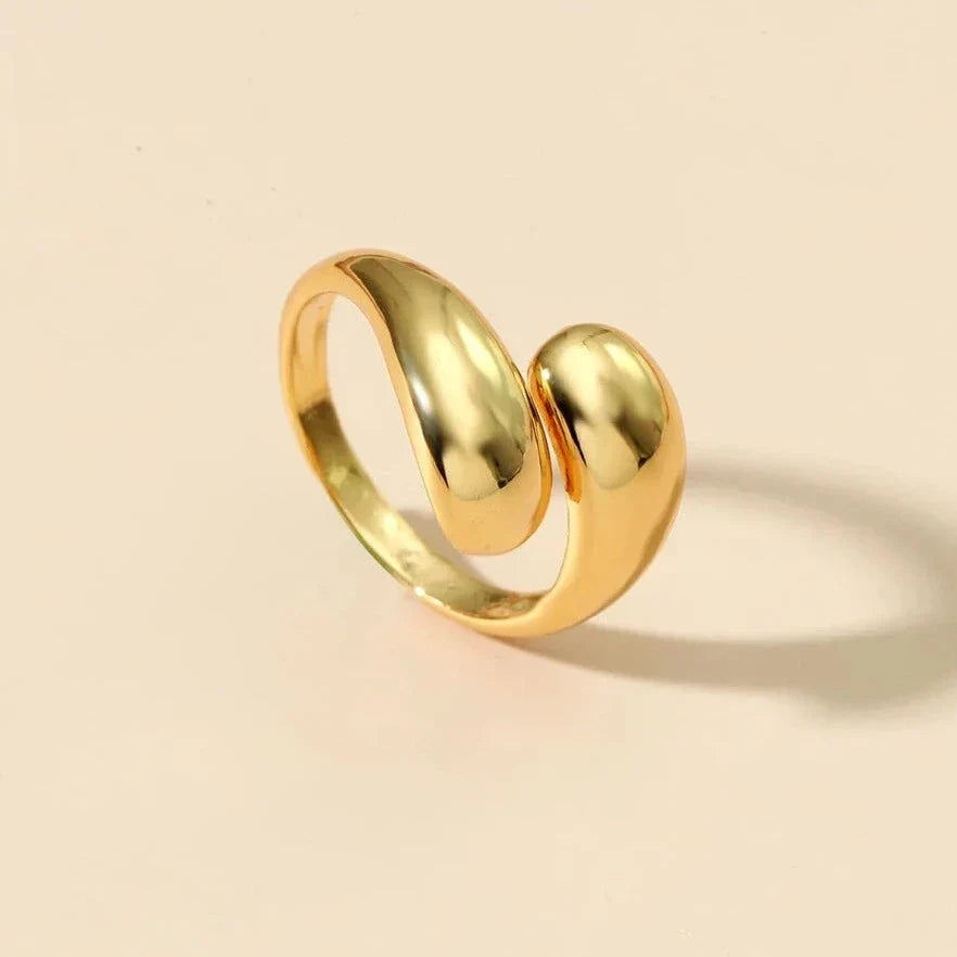 Bague manchette dorée
