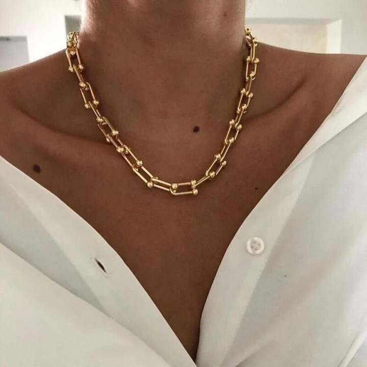 Collier chaîne doré