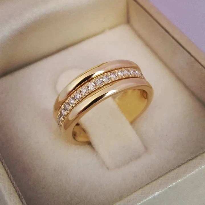 Patricia - Bague vintage double en zircone cubique