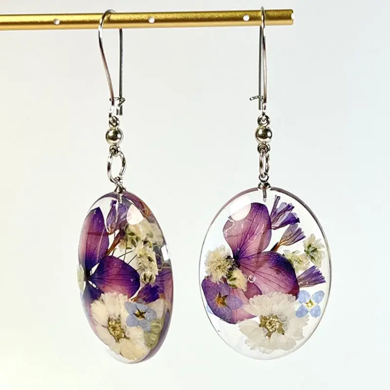 Boucles d'Oreilles Vintage Fleur de Cristal