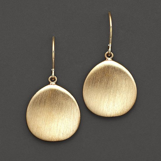 Boucles d'oreilles plaque dorée vintage