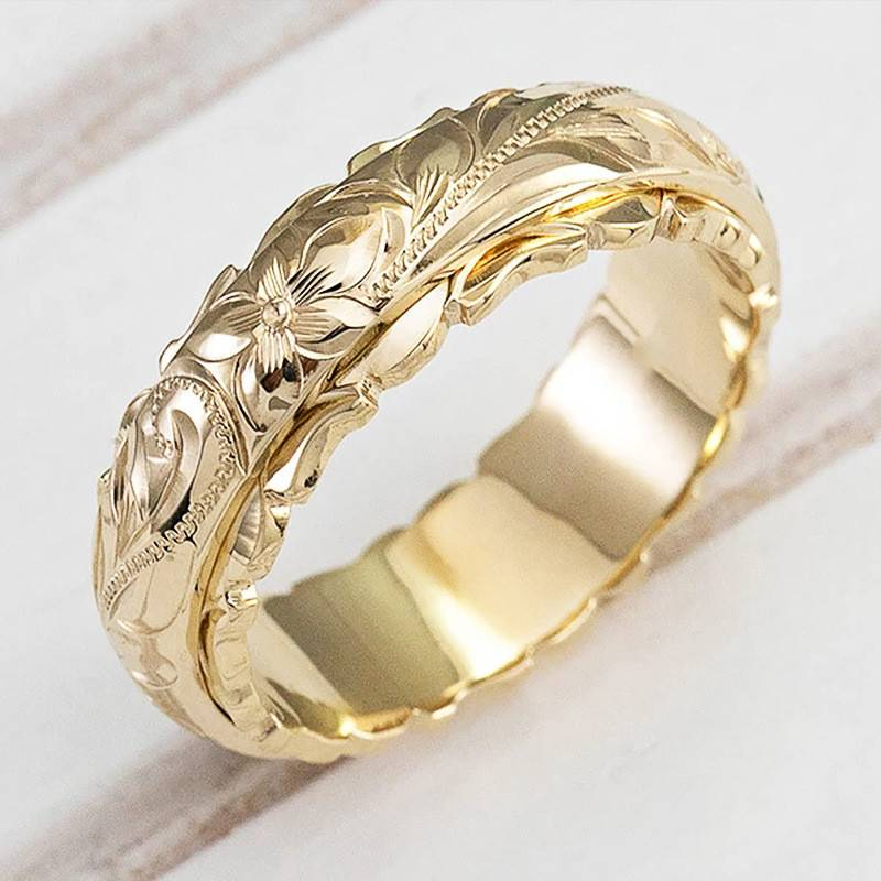 Bague fleur dorée vintage