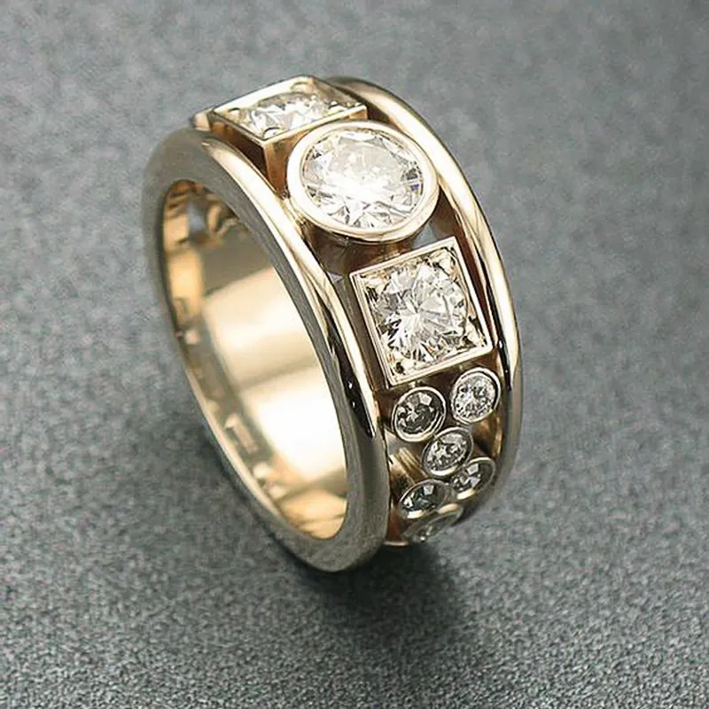 Bague avec Zircon Vintage en Or