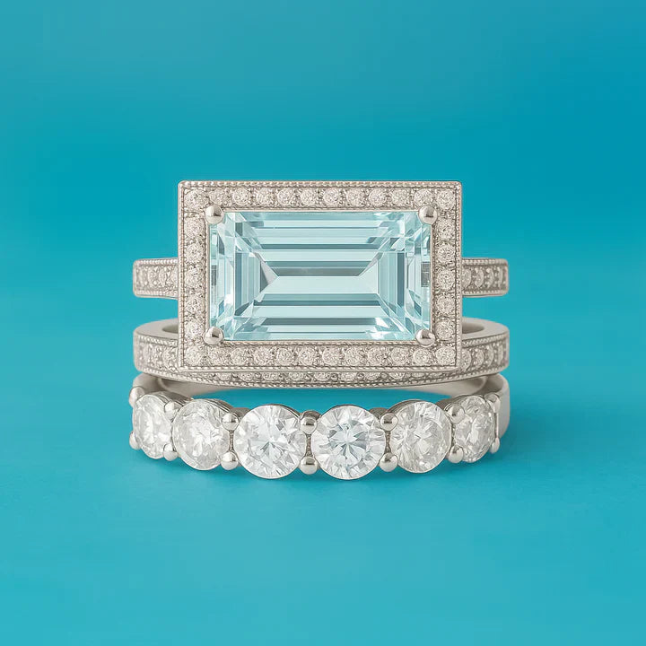 Bague en turquoise plaquée argent vintage