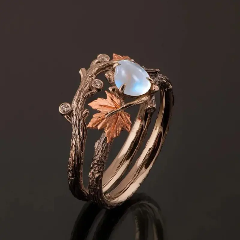 Bague pierre de lune nature