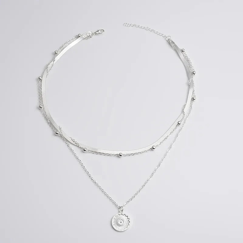 Collier triple en argent sterling plaqué