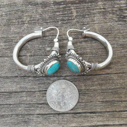 Boucles d'Oreilles Vintage Turquoise