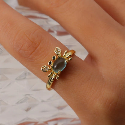 Bague de Crabe Ajustable Élégante