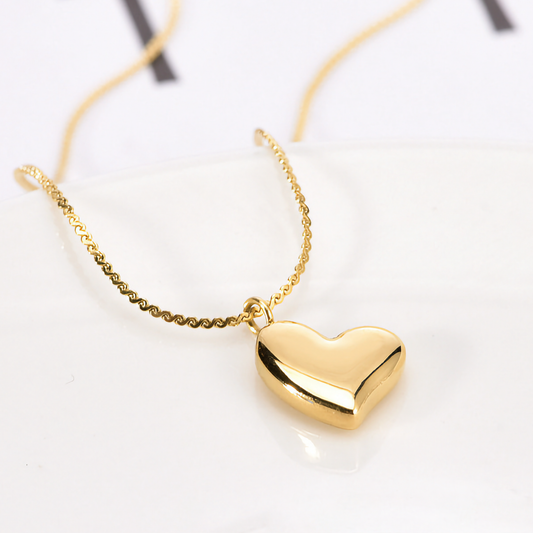 Collier de cœur doré Dorothea