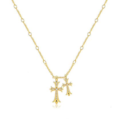Collier de Double Croix Vivori