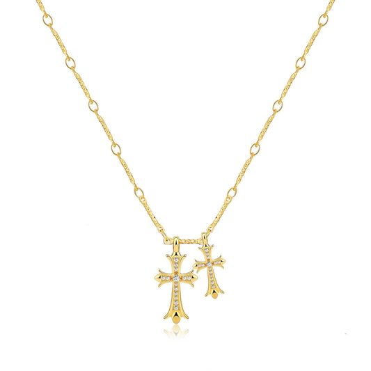Collier de Double Croix Vivori