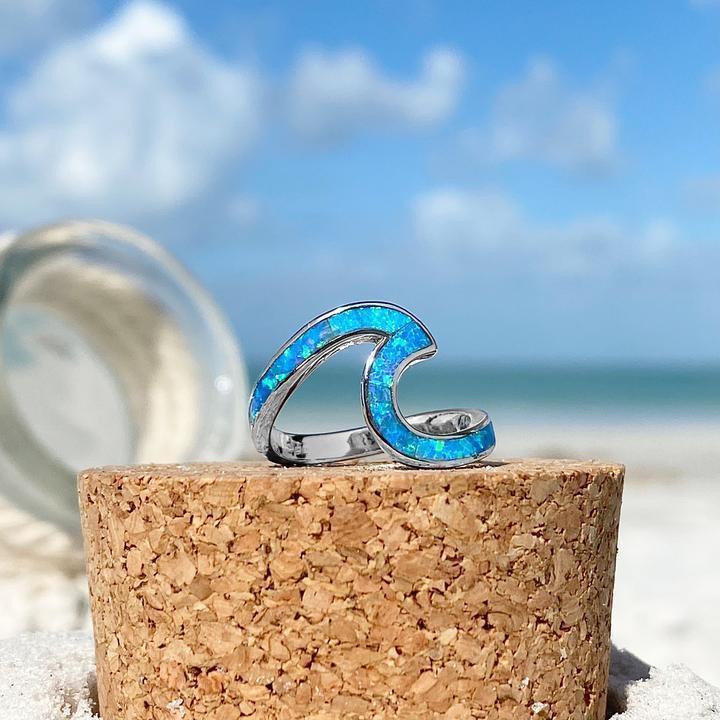 Bague Vague de Mer en Opale et Argent