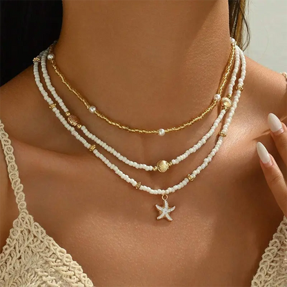 Collier Brise du Mer avec Perles Tropicales