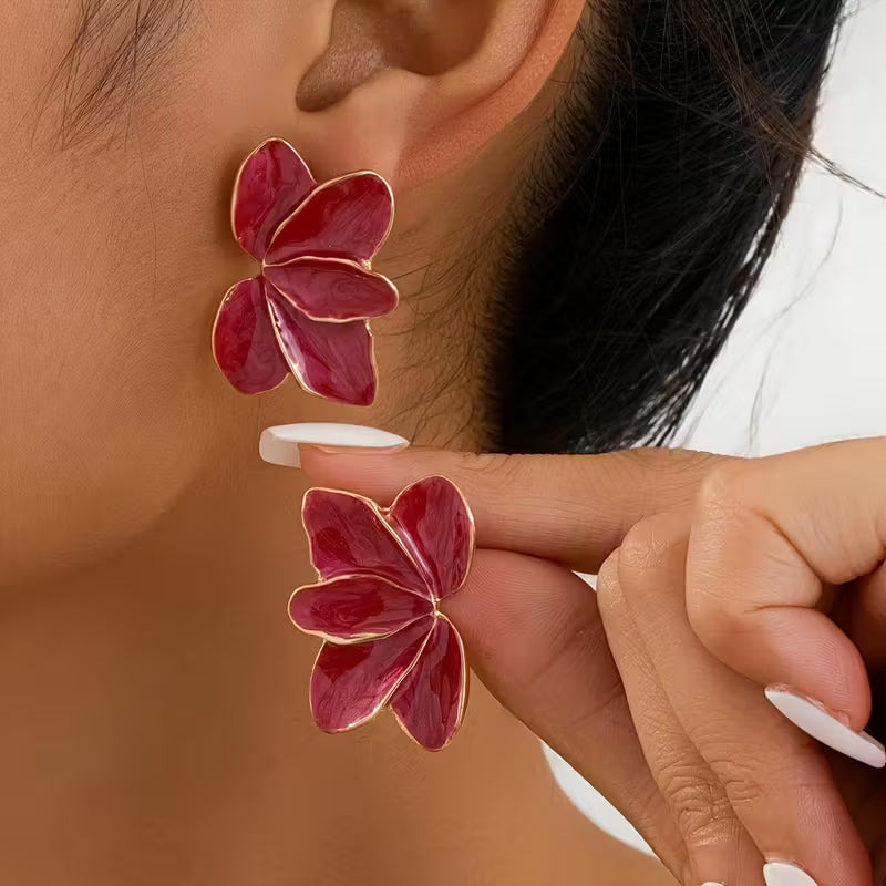 Boucles d'oreilles en fleur vintage