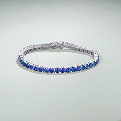 Bracelet tennis saphir
