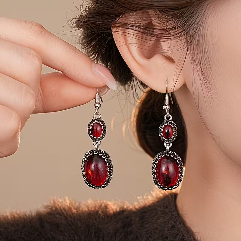 Boucles d'oreilles ovales vintage